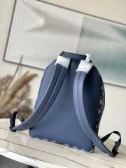 Uubags Louis Vuitton M24760 Discovery Backpack Monogram Shadow Leather Bag In Blue 29x38x20cm - 3