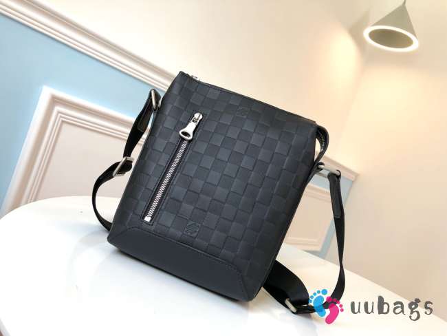 Uubags Louis Vuitton N42418 Damier Graphite Leather Bag In Black 21x6x24.5cm - 1