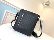 Uubags Louis Vuitton N42418 Damier Graphite Leather Bag In Black 21x6x24.5cm - 1