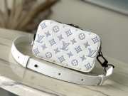 Uubags Louis Vuitton Monogram Shadow Alpha Wearable Bag In White 11x18.5x6.5cm - 3