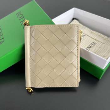 Uubags Bottega Veneta Solstice Small Bi-Fold Wallet In Ecru 11.5x10x1cm
