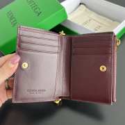 Uubags Bottega Veneta Solstice Small Bi-Fold Wallet In Burgundy 11.5x10x1cm - 2