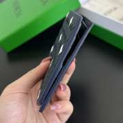 Uubags Bottega Veneta Intrecciato Piccolo Bi-Fold Wallet In Abyss/white 9.5x11x0.5cm - 4