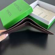 Uubags Bottega Veneta Intrecciato Piccolo Bi-Fold Wallet In Dark barolo 9.5x11x0.5cm - 4