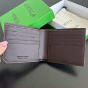 Uubags Bottega Veneta Intrecciato Piccolo Bi-Fold Wallet In Dark barolo 9.5x11x0.5cm - 2