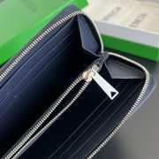 Uubags Bottega Veneta Intrecciato Piccolo Zip Around Wallet In Abyss/white 19x10x2cm - 3