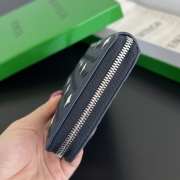 Uubags Bottega Veneta Intrecciato Piccolo Zip Around Wallet In Abyss/white 19x10x2cm - 2