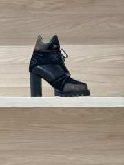  Uubags Louis Vuitton 1A4NS6 Star Trail Ankle Boot Black Monogram Canvas Suede Mesh 9cm - 6