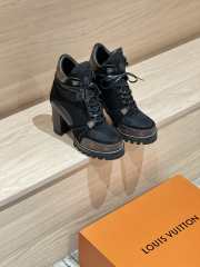  Uubags Louis Vuitton 1A4NS6 Star Trail Ankle Boot Black Monogram Canvas Suede Mesh 9cm - 3