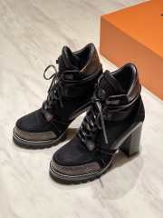  Uubags Louis Vuitton 1A4NS6 Star Trail Ankle Boot Black Monogram Canvas Suede Mesh 9cm - 2
