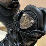 Uubags Louis Vuitton Star Trail Ankle Boot Black Monogram Canvas Suede Mesh - 5