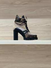 Uubags Louis Vuitton Star Trail Ankle Boot Beige Monogram Canvas Suede Mesh - 6