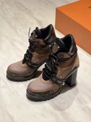 Uubags Louis Vuitton Star Trail Ankle Boot Beige Monogram Canvas Suede Mesh - 5