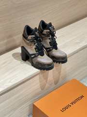 Uubags Louis Vuitton Star Trail Ankle Boot Beige Monogram Canvas Suede Mesh - 4