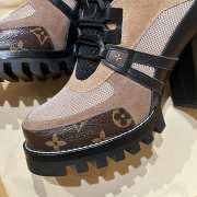 Uubags Louis Vuitton Star Trail Ankle Boot Beige Monogram Canvas Suede Mesh - 3