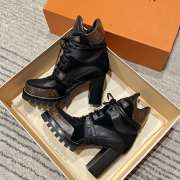 Uubags Louis Vuitton Star Trail Ankle Boot Black Monogram Canvas Suede Mesh 01 - 1