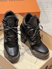 Uubags Louis Vuitton Star Trail Ankle Boot Black Monogram Canvas Suede Mesh 01 - 5