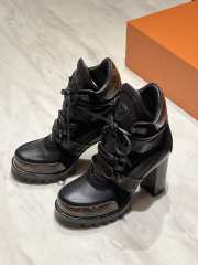 Uubags Louis Vuitton Star Trail Ankle Boot Black Monogram Canvas Suede Mesh 01 - 2