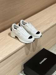 Uubags Chanel Sneakers Synthetic Fabric, Glossy Calfskin & Suede Calfskin In White 6cm - 6