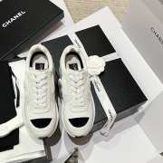 Uubags Chanel Sneakers Synthetic Fabric, Glossy Calfskin & Suede Calfskin In White 6cm - 5