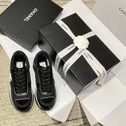 Uubags Chanel Sneakers Synthetic Fabric, Glossy Calfskin & Suede Calfskin In Black 6cm - 6