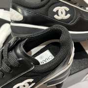 Uubags Chanel Sneakers Synthetic Fabric, Glossy Calfskin & Suede Calfskin In Black 6cm - 2