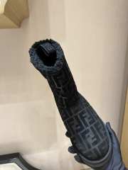 Uubags Fendi Apres Chic Brown FF chamois low boots in black 2.5cm - 3