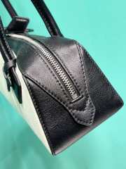 Uubags Alaia Le Teckel Medium Bag In Canvas And Nubuck In Black/ off-white 32x13x10cm - 2