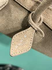 Uubags Alaia Le Teckel Medium Bag In Canvas And Nubuck In Neutrals 32x13x10cm - 2