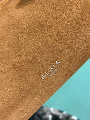 Uubags Alaia Le Teckel Medium Bag In Canvas And Nubuck In Tan 32x13x10cm - 6