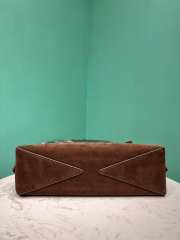 Uubags Alaia Le Teckel Medium Bag In Canvas And Nubuck In Dark Brown 32x13x10cm - 3