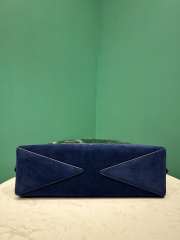 Uubags Alaia Le Teckel Medium Bag In Canvas And Nubuck In Blue 32x13x10cm - 2