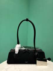 Uubags Alaia Le Teckel Medium Bag In Canvas And Nubuck In Black 32x13x10cm - 1