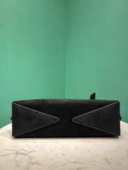 Uubags Alaia Le Teckel Medium Bag In Canvas And Nubuck In Black 32x13x10cm - 6