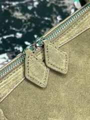 Uubags Alaia Le Teckel Medium Bag In Canvas And Nubuck In Green 32x13x10cm - 4