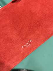 Uubags Alaia Le Teckel Medium Bag In Canvas And Nubuck In Red 32x13x10cm - 5