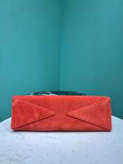 Uubags Alaia Le Teckel Medium Bag In Canvas And Nubuck In Red 32x13x10cm - 2