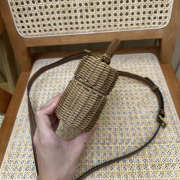 Uubags YSL Gaby vanity bag in osier natural and brick 18x11x6.5cm - 6