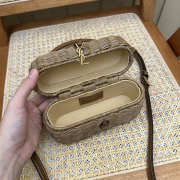 Uubags YSL Gaby vanity bag in osier natural and brick 18x11x6.5cm - 5