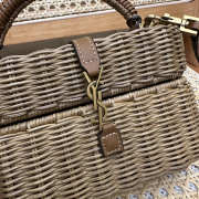 Uubags YSL Gaby vanity bag in osier natural and brick 18x11x6.5cm - 4