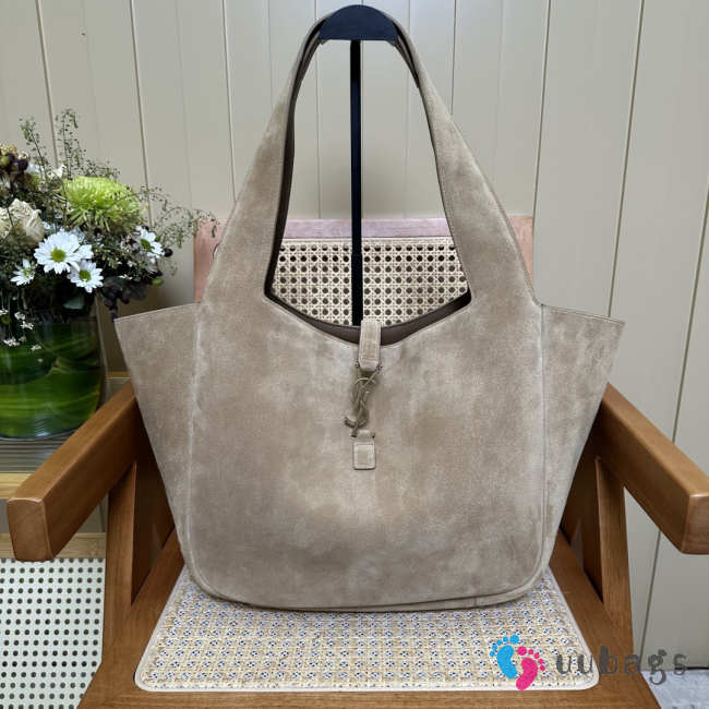 Uubags YSL Le 5 À 7 Bea bag in urban grey suede 50x28x18cm - 1