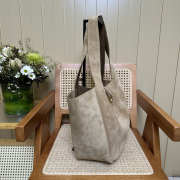 Uubags YSL Le 5 À 7 Bea bag in urban grey suede 50x28x18cm - 6