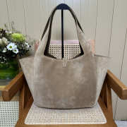 Uubags YSL Le 5 À 7 Bea bag in urban grey suede 50x28x18cm - 3