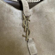 Uubags YSL Le 5 À 7 Bea bag in urban grey suede 50x28x18cm - 2