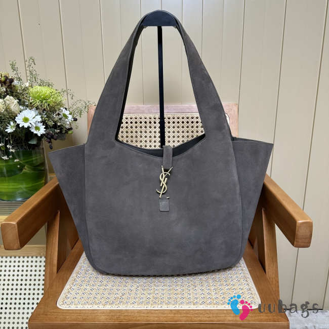 Uubags YSL Le 5 À 7 Bea bag in urban blue suede 50x28x18cm - 1