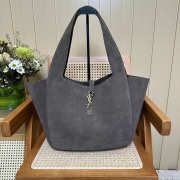 Uubags YSL Le 5 À 7 Bea bag in urban blue suede 50x28x18cm - 1