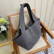 Uubags YSL Le 5 À 7 Bea bag in urban blue suede 50x28x18cm - 3