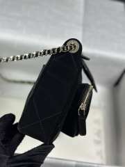 Uubags Chanel Clutch With Chain Velvet-Effect Nylon, Shiny Crumpled Calfskin & Gold-Tone Metal In Black 15x21x7.5cm - 5