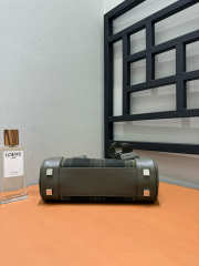 Uubags Loewe Amazona 23 Cropped Bag In Tartan Suede and Napa Calfskin Khaki/Green 11x23x10cm - 2