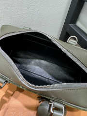 Uubags Loewe Amazona 23 Cropped Bag In Tartan Suede and Napa Calfskin Khaki/Green 11x23x10cm - 5